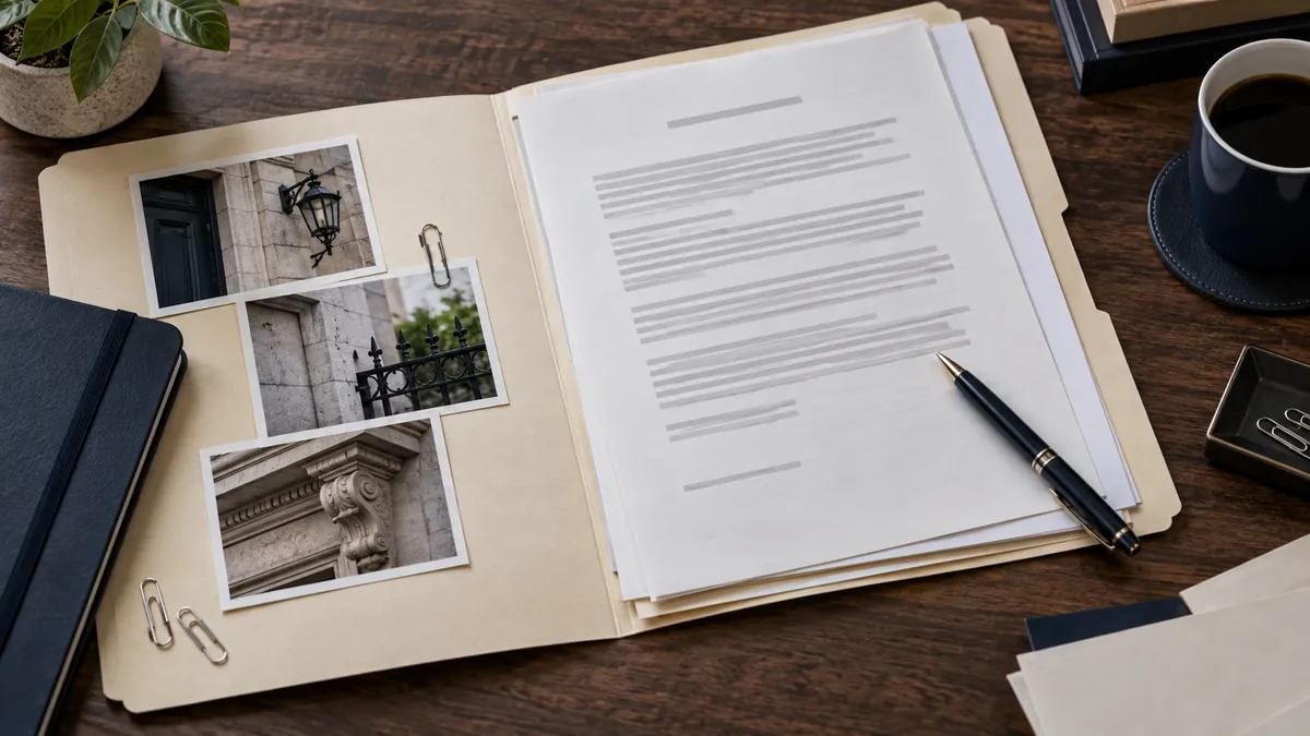 Detetive particular DF: relatório ilustrativo com documentos organizados e registros fotográficos